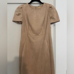 Calvin Klein Faux Suede Tulip Sheath Dress